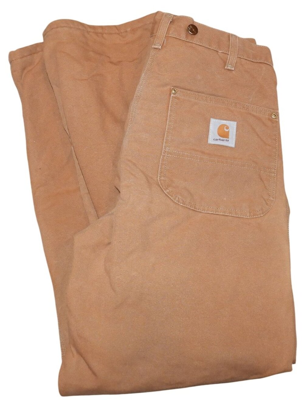 Vintage Carhartt WQ106 Duck Canvas Pants Brown Quilt Lined Insulated 34x32 Union